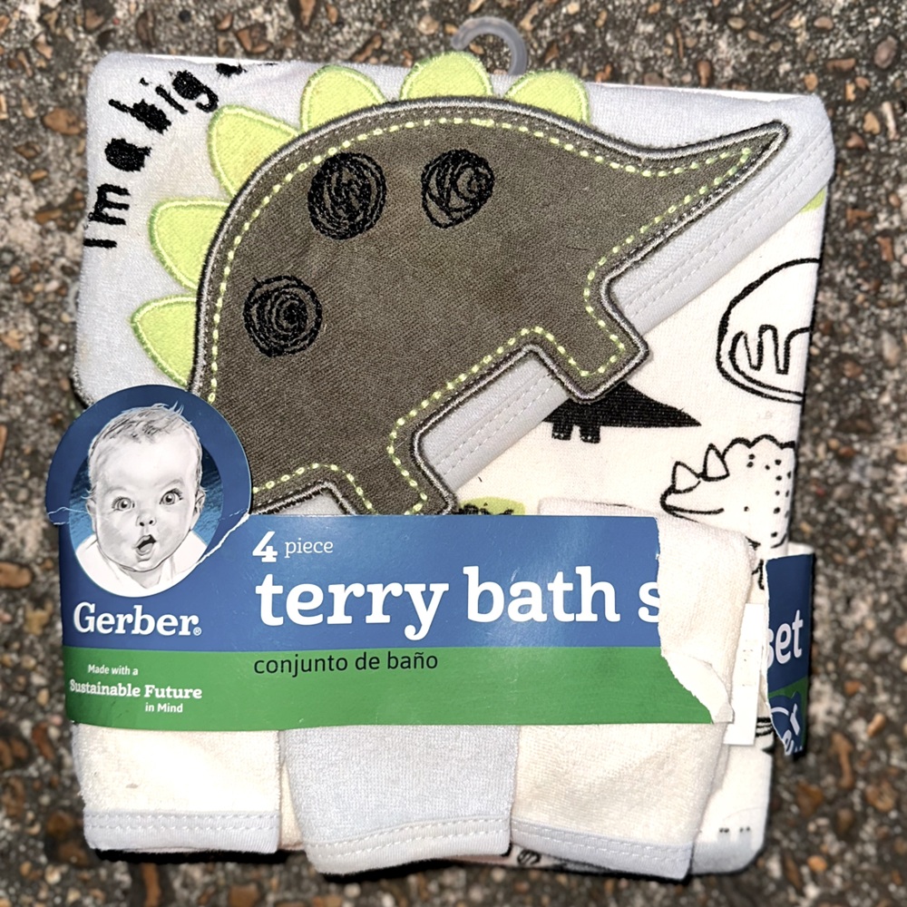 4 piece Gerber terry bath set.